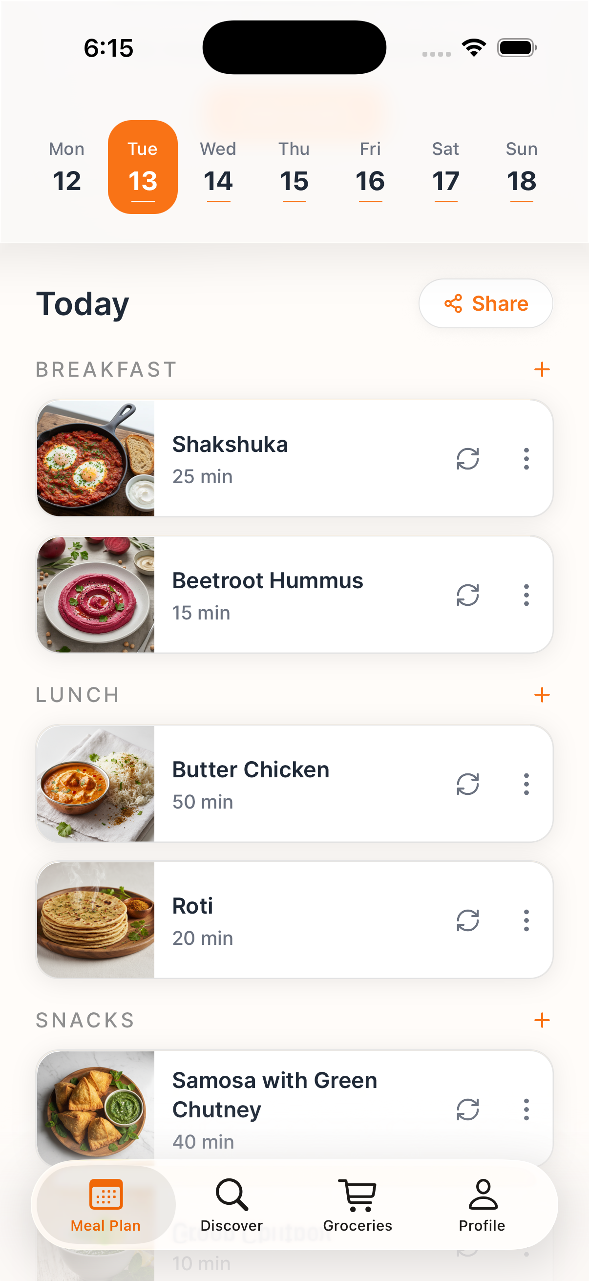 Mealszy meal planning app